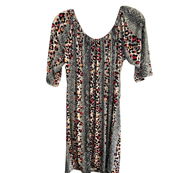 Tiana Medium Brown Women's Short  Sleeve Maxi BOHO Dress Miss Size 8 10 - Picture 2 of 5